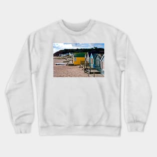 Beach Huts Hengistbury Head Dorset England UK Crewneck Sweatshirt